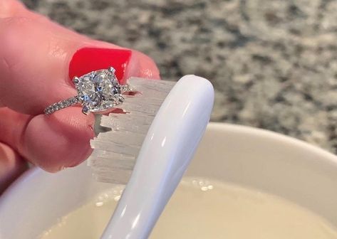 How To Clean Your Diamond Ring At Home – Long's Jewelers Clean Diamond Ring Diy, How To Clean Your Wedding Ring At Home, Cleaning Diamond Ring At Home, How To Clean Diamond Ring At Home, How To Clean Wedding Ring At Home, Clean Wedding Ring, Clean Diamond Ring, Ring Cleaning, Cleaning Diamond Rings