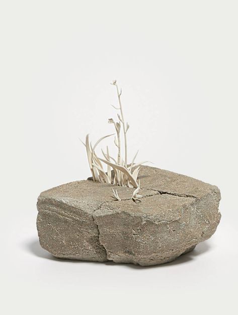 Ceramic Landscape Sculpture, Ceramic Plant Sculpture, Ceramic Nature Sculpture, Ceramic Mountain Sculpture, Urban Flora, Rock Stone Vase, What Is Play, Studio House, In Her Studio