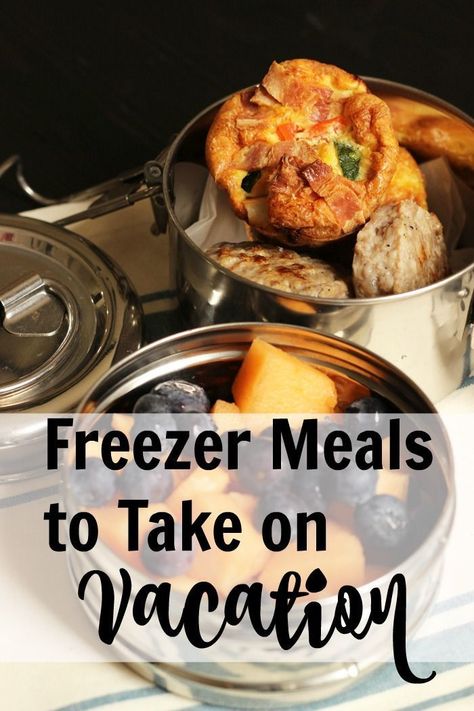 Meals To Take On Vacation, Meals On Vacation, Easy Vacation Meals, Vacation Meal Planning, Save Money On Food, Vacation Food, Freezer Meal Planning, Freezer Organization, Food Cost