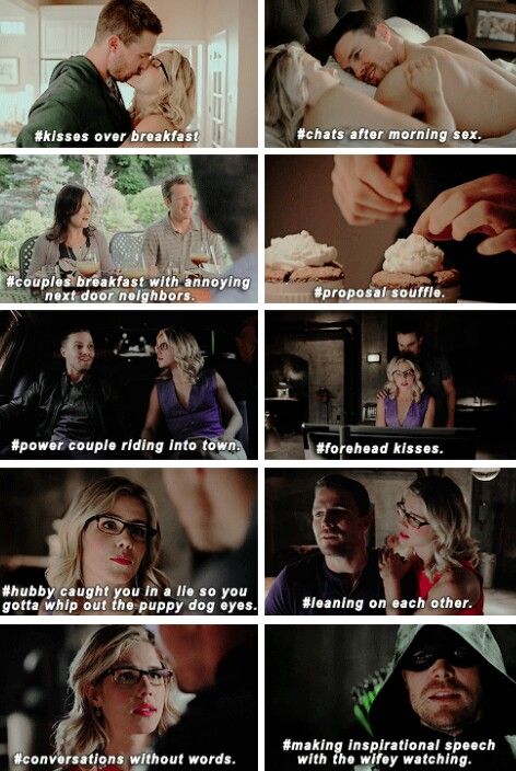 Just how married can Olicity be? Adorable Olicity in 4x01 "Green Arrow" Arrow Memes, Arrow Season 4, Arrow Oliver And Felicity, John Diggle, Arrow Felicity, Arrow Verse, Arrow Tv Series, Arrow Cw, Stephen Amell Arrow