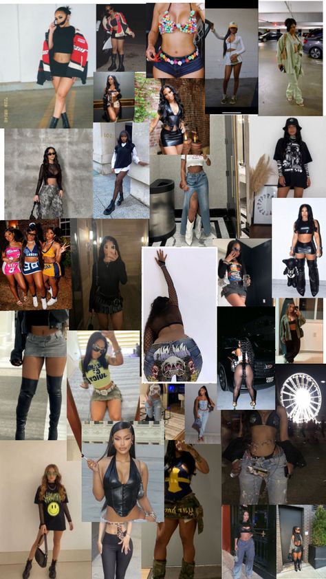 These are some looks I’m taking inspiration for for making my rolling loud, three day festival outfits. Day Festival Outfit, Rolling Loud Outfits, Rolling Loud Festival, Loud Outfits, Rolling Loud, Day Festival, Music Festival Outfits, Concert Fits, Classy Casual Outfits