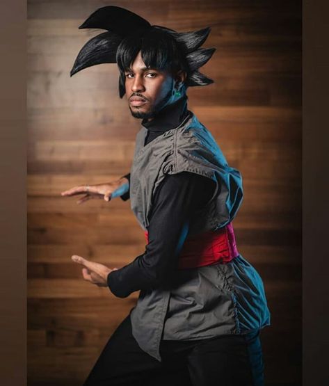 @zamasucosplay as Goku Goku Black Cosplay, Goku Outfit, Dbz Cosplay, Goku Cosplay, Black Cosplayers, Black Cosplay, Black Goku, Awesome Cosplay, Black Costume