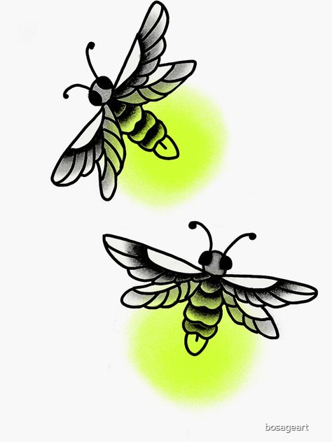 Lightning Bug Art, Lightning Bug Tattoo, Firefly Drawing, Firefly Design, Tattoo Planning, Firefly Tattoo, Lighting Bugs, Plant Drawings, Leather Bag Tag