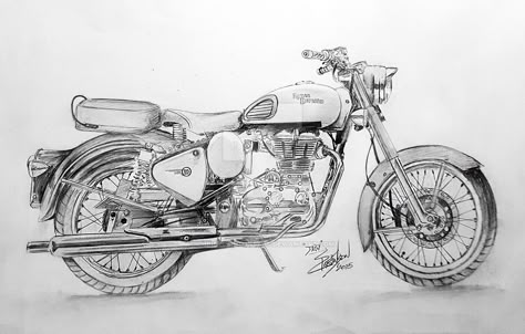 Royal Enfield Sketch, Royal Enfield Stickers, Bullet Drawing, Motorbike Drawing, Classic 350 Royal Enfield, Royal Enfield Wallpapers, Royal Enfield Accessories, Royal Enfield Modified, Bullet Bike