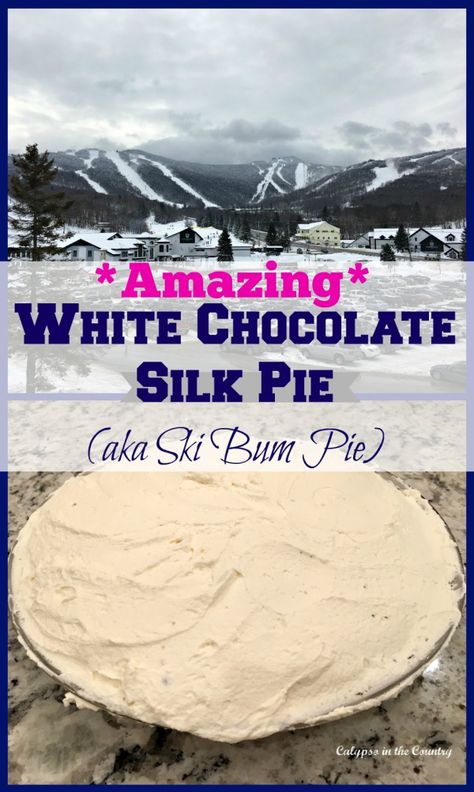 Chocolate Silk Pie Recipe, Unique Pie Recipes, White Chocolate Pudding, Vanilla Pie, Silk Pie Recipe, Chocolate Silk Pie, White Pie, Chocolate Pie With Pudding, Unique Pies