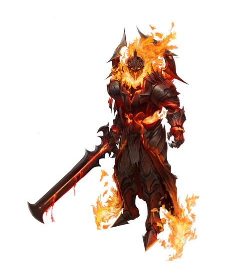 fire knight, Younghun Byun on ArtStation at https://www.artstation.com/artwork/OG3ev Fire Paladin, Fire Armor, Fire Knight, Lord Commander, Fire Lion, Fire Giants, 다크 판타지, Knight Art, Knight Armor