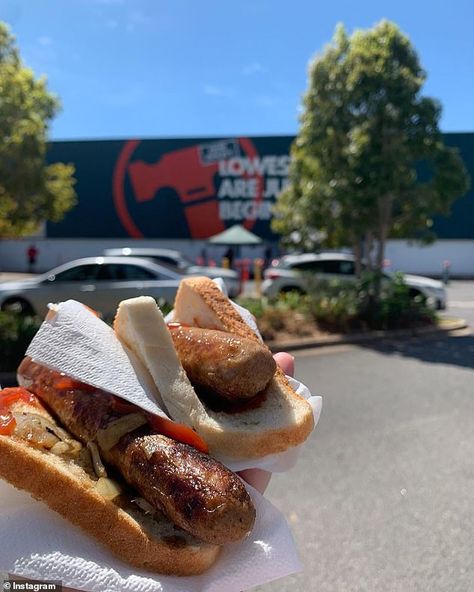 Bunnings say their famous sausage sizzles will return to three more states this weekend af... Bunnings Sausage Sizzle, Background Mood, Sausage Sizzle, Cultural Background, Australian Food, Northern Territory, 2024 Vision, South Australia, Tasmania