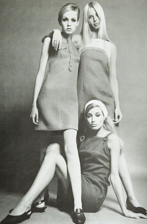 Fashion supplement featuring Twiggy, 1960s                                                                                                                                                                                 More Youthquake 60s, Swinging Sixties Fashion, Twiggy Lawson, Jenny Boyd, Colleen Corby, 60’s Fashion, Pattie Boyd, Jean Shrimpton, Mod Girl