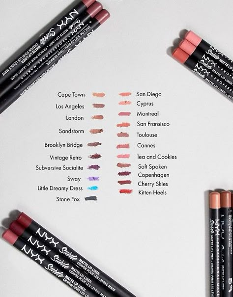 NYX Professional Makeup Suede Lip Liner sandstorm Lipstick Combos, Lip Liner Swatches, Spirit Makeup, Nyx Lip Cream, Nude Makeup Looks, Makeup Green Eyes, Makeup Blue Eyes, Mascara Best, Makeup Brown Eyes