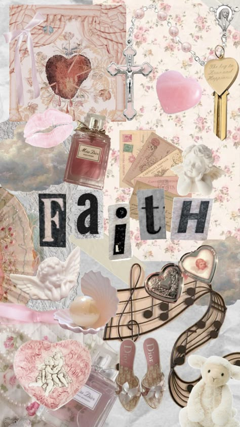 faith #cute #scrapbook #coquette #catholic #christian #moodboard #f4f #followforfollow #divinefeminine09 Cute Scrapbook, Christian Modesty, Bible Quotes Background, Pretty Wallpaper Ipad, Scripture Wallpaper, Catholic Wallpaper, Christian Quotes Wallpaper, Pink Wallpaper Girly, Bow Wallpaper