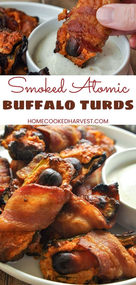 Stuffed Peppers On Smoker, Smoked Football Snacks, Smoked Bacon Wrapped Jalapenos, Football Smoker Recipes, Smoked Garlic Recipes, Smoked Food Recipes Appetizers, Pellet Smoker Appetizer Recipes, Smoked Thanksgiving Sides, Smoked Appetizer Recipes