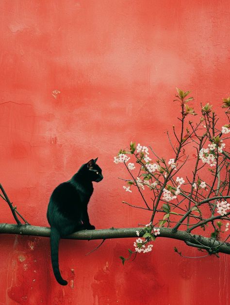 Cat Photography Aesthetic, Whimsical Art Paintings, Keramik Design, A Black Cat, Curious Cat, Photography Aesthetic, Cat Photography, Big Art, Foto Art