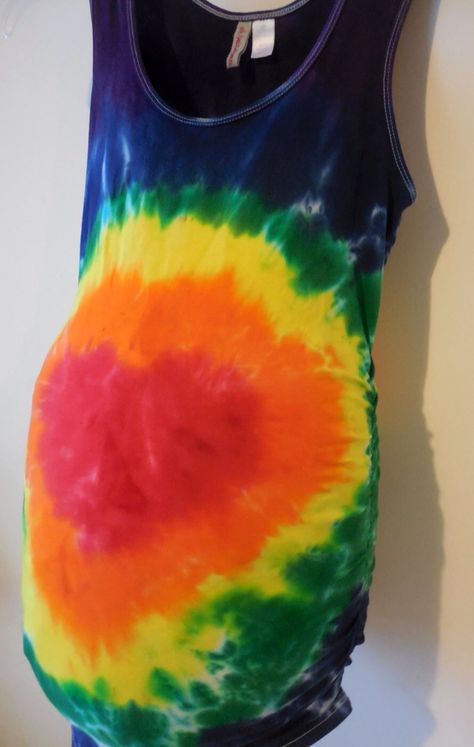 Gorgeous tie dye maternity shirts. www.burritobabydesigns.etsy.com Maternity tank top, maternity beach wear, rainbow baby, Tula mom, dharma tie dye, you are my sunshine baby shower, rainbow baby shower Tie Dye Gender Reveal Ideas, Tie Dye Baby Shower Ideas, Tshirt Upcycling, Hippy Baby, Maternity Beach Wear, Baby Shower Table Cloths, Hippie Baby Shower, Maternity Beach, Ideas For Baby Shower