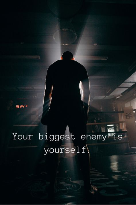 Your biggest enemy is yourself so stop trying to compete against others and start competing against yourself and pushing your limits every single day so your biggest enemy can become your biggest ally. Your Worst Enemy Is Yourself, Compete Against Yourself Quotes, Your Biggest Enemy Is Yourself Quotes, Stop Trying, Unique Quotes, Every Single Day, Iphone Wallpapers, Trust God, Be Yourself Quotes