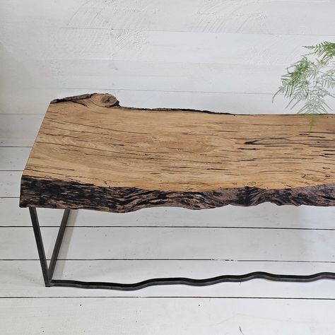 The ‘Chapman’ spalted beech natural live edge coffee table has such unique spalted wood markings. The handmade metal legs follow the undulations of the waney organic edges. This piece is available to buy from @danselgallery and I have access to various fascinating pieces of timber to make bespoke commissions from this range. Do get in contact to commission your table. #coffeetables #handmadefurniture #dorsetmakers #furnitureforsale #liveedgefurniture #woodandmetal #abbotsbury #livingroomfu... Spalted Wood, Spalted Beech, Live Edge Furniture, Live Edge Coffee Table, Handmade Furniture, Live Edge, Wood And Metal, Bespoke, Coffee Table