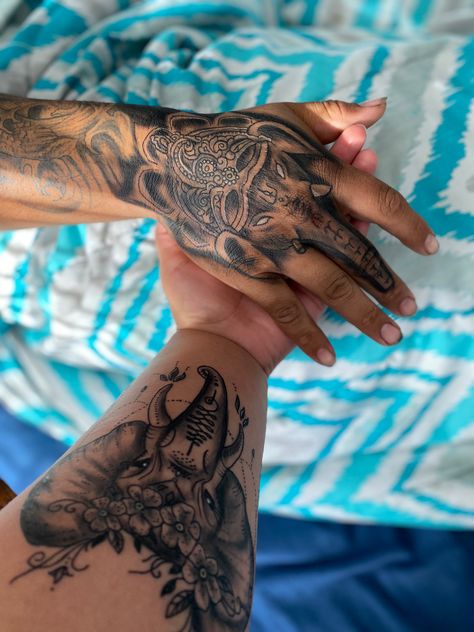 Elephant Hand Tattoo, Elephant Tattoo, Hand Tattoos For Guys, Hand Henna, Cute Tattoos, Hand Tattoos, Tattoos For Guys, Henna, Elephant