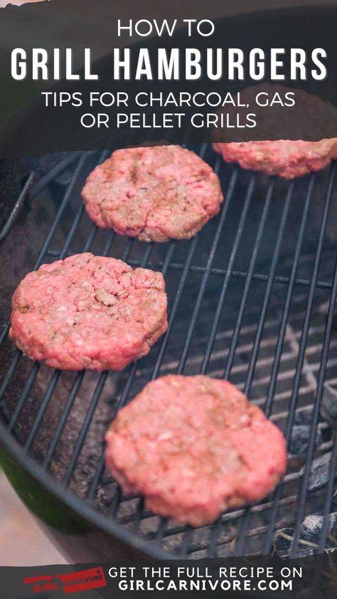 How To Grill Hamburgers, Grill Hamburgers, Smoked Hamburgers, Tacos Tuesday, Grilling Burgers, Meat Ideas, Easy Burger Recipe, Slice Of Cheese, Butter Burgers