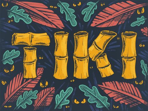 Tiki Font, Typography Lettering, Worth It, Digital Painting, Creative Professional, Metal Signs, Things To Think About, Typography, Mid Century