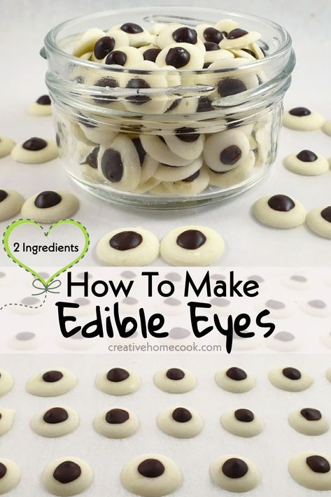 How To Make Edible Eyes How To Make Candy Eyeballs, Diy Candy Eyeballs, Edible Eyes How To Make, How To Make Candy Eyes, Diy Candy Eyes, Candy Eyeballs Halloween, Halloween Edible Eyeballs, Oreo Ball Eyeballs, Eyeball Oreo Balls