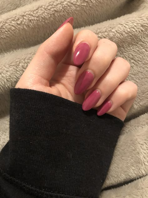 Red Mauve Nails, Matte Solid Color Nails, Soft Mauve Nails, Burnt Pink Nails, Mute Pink Nails, Darker Pink Nails, Rose Mauve Nails, Mauve Red Nails, Mauve Rose Nails