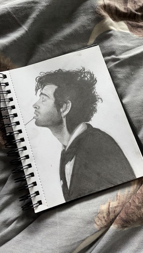 Matty Healy Drawing, The 1975 Drawing, 1975 Drawing, Procreate Drawing, Matty Healy, The 1975, Book Art Drawings, Realism, Drawing Ideas