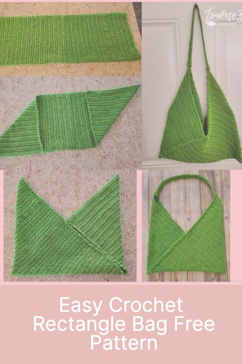 simple crochet crossbody purse free pattern Single Crochet Bag Free Pattern, Crochet Triangle Bag Pattern Free, Crochet Easy Purse, Crochet Slouchy Bag, Easy Bag Crochet Pattern, Crochet Handbags Free Patterns Diy Bags, Triangle Crochet Bag, Free Crochet Patterns For Purses, Simple Crochet Bags