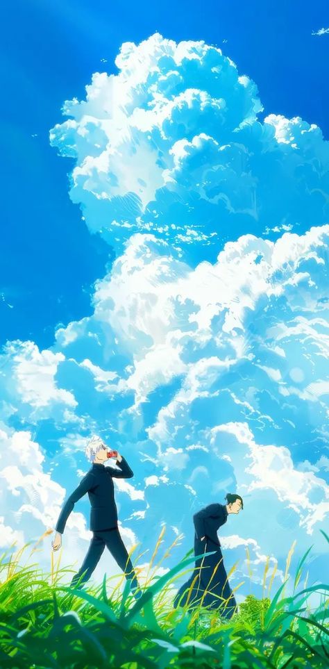 Cloudy Wallpaper, Anime Rainbow, Gojo Icons, Novel Books, Anime Picture Hd, All Anime Characters, Cool Anime Backgrounds, Wallpapers Anime, Blue Anime