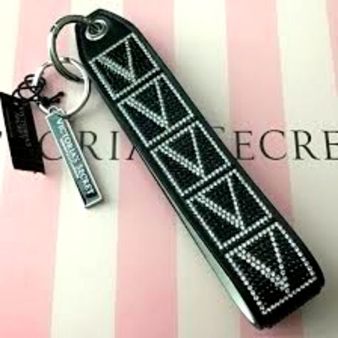 "Victoria Secret" Rhinestone V Logo Fob Wristlet Keychain/Bag Charm Brand Nwt Never Used Color: Silver/Black Comes From Smoke Free And Pet Free Home Victoria Secret Keychain, Richy Rich, Victorious Secret, Dream Accessories, Car Care Tips, V Logo, Keychain Bag, Wristlet Keychain, Car Care