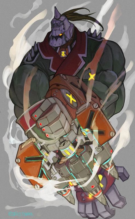 Potemkin Guilty Gear, Gear Art, The Guilty, Guilty Gear, Gray Background, Mobile Wallpaper, Master Chief, Character Art, Fan Art