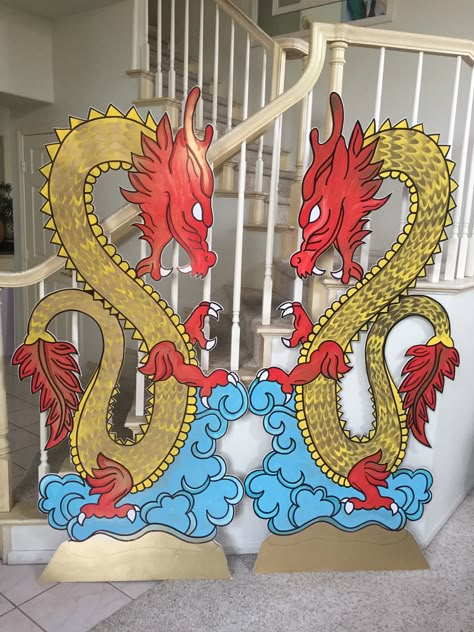 Chinese Theme Decorations, Dragon Theme Decorations, Chinese Dragon Decoration, Chinese Decorations Party, Asian Themed Party, Chinese Theme Parties, Japan Party, Asian New Year, Chinese Deco