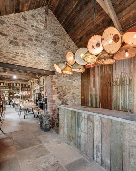 Nkuku Lifestyle Store - gillespie yunnie architects Restaurant Design Rustic, Barn Cafe, Barn Restaurant, Barn Bar, Kids Barn, Farmhouse Restaurant, Modern Restaurant Design, Rustic Cafe, Winery Tasting Room