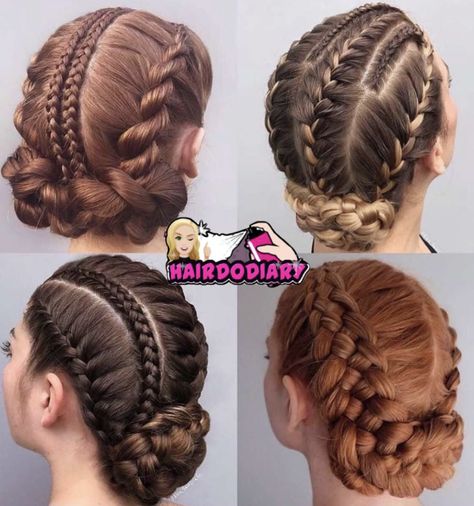 Ren Faire Braids, Warrior Braids Woman, Crazy Braids Hairstyles, Hockey Hairstyles, Elf Braids, Fun Hairdos, Fem Hairstyles, Ballroom Hairstyles, Ombre Hairstyles