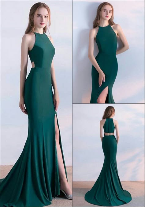 Evening Fashion, Gold Prom Dresses, Stunning Prom Dresses, Prom Dresses For Sale, Grad Dresses, Gown Prom, Art Dress, Green Satin, Evening Dresses Long