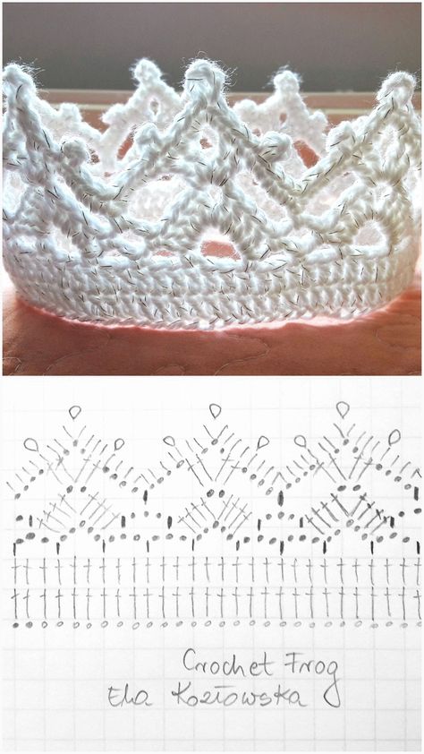 Crochet Tiara, Hantverk Diy, Crochet Crown, Card Sketch, Mode Crochet, Pola Amigurumi, Crochet Design Pattern, Crochet Fashion Patterns, Crochet Clothes Patterns