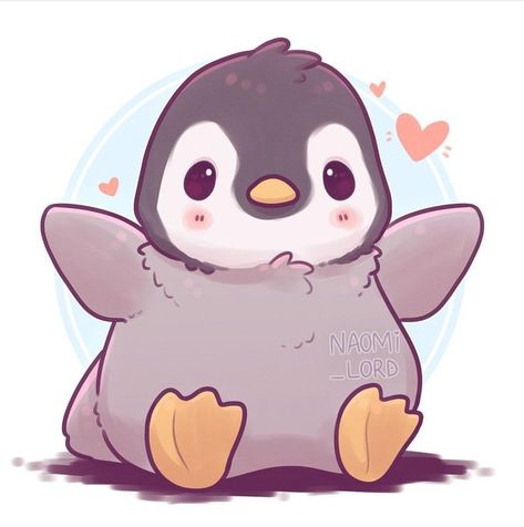 Cute Animated Animals Drawings, Cute Things Cartoon, Cute Pfp Animals, Cute Drawing Chibi, Iphone 10 Wallpaper, Cute Kawaii Animals Drawing, Cute Drawing Animals, Pinguin Cute, Cute Drawings Of Animals