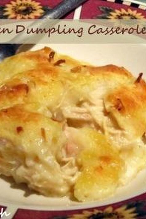 Chicken Dumpling Casserole Chicken Dumpling Casserole, Dumpling Casserole, Cowboy Casserole Recipe, Bisquick Chicken, Chicken Dumpling, Lazy Man, Man Cooking, Chicken Dish, Cabbage Rolls