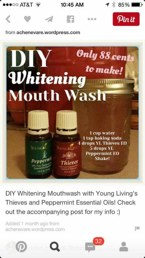 Might give it a try. Whitening Mouthwash, Obličejové Masky, Young Living Oils Recipes, Living Oils Recipes, Mouth Wash, Essential Oil Remedy, Young Living Essential Oils Recipes, Yl Oils, Oil Remedies