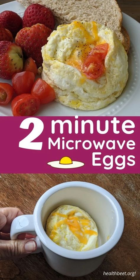 Cooking Egg Whites, Breakfast Microwave, Microwave Cooking Recipes, Bright Line Eating Recipes, Egg White Recipes, Easy Fruit Salad Recipes, Microwave Eggs, Fruit Salad Easy, Protein Meal