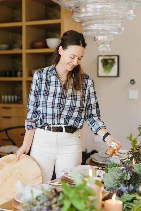 Jenny Kane, Daphne Oz, California Fashion, Jenni Kayne, California Style, Boyfriend Shirt, Farmer's Market, Plaid Flannel, Farmers Market