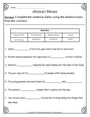 Biglearners Worksheet | Biglearners Abstract Noun Worksheet Grade 3, Abstract Nouns Worksheet For Grade 3, Abstract Noun Worksheet For Class 4, Concrete And Abstract Nouns Worksheets Grade 4, Abstract Nouns Worksheet Grade 5, Abstract Nouns Worksheet, Abacus Worksheet, Nouns For Kids, Common Nouns Worksheet