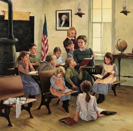 Arte Pulp, House Paintings, Childhood Memories Art, Desktop Themes, Old School House, School Daze, School Room, School House, Vintage School