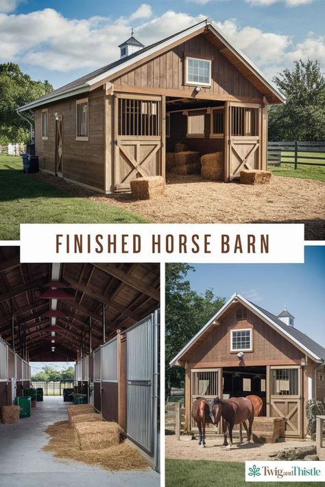 Make the process of building a horse barn simple and efficient with these expert tips. #HorseBarnBuild #DIYStable #EquestrianProjects #BarnConstruction #HorseLovers Small Horse Barn Plans, Simple Horse Barns, Small Horse Barn, Equine Barns, Horse Shed, Barn With Living Quarters, Diy Horse Barn, Dream Horse Barns, Horse Barn Plans