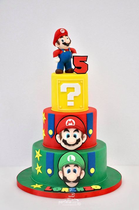 Gaming Birthday Cake, Luigi Cake, Mario Brothers Birthday Party, Mario Bros Birthday Party Ideas, Mario Birthday Cake, Mario Bros Cake, Gaming Birthday, Super Mario Cake, Super Mario Bros Birthday Party