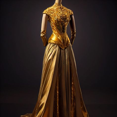 Armor Dress Aesthetic, Dresses With Armor, Asgardian Clothing, Game Of Thrones Dress Gowns, Game Of Thrones Outfit Inspiration, Game Of Thrones Inspired Dress, Royal Dresses Fantasy, Fantasy Armor Dress, Gold Fantasy Dress