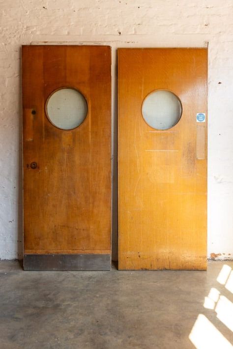 Salvaged Doors, Walnut Timber, Walnut Doors, Timber Door, Simple Green, West End, Architectural Salvage, Gold Mirror, Mirror Door