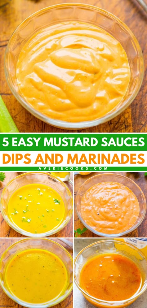 Looking for more easy appetizer recipes and party snack ideas? Check out these game day recipes with a mustard base! Not only will you find mustard sauce and mustard dip, but there's also a mustard marinade and more! Brown Mustard Sauce, Recipes That Use Yellow Mustard, Mustard Sauce For Ham Easy, Cuban Mustard Sauce, Ham Mustard Sauce, Cuban Mustard Recipe, Mustard Sauce For Sausage, Creamy Mustard Sauce For Pork, Honey Mustard Bbq Sauce