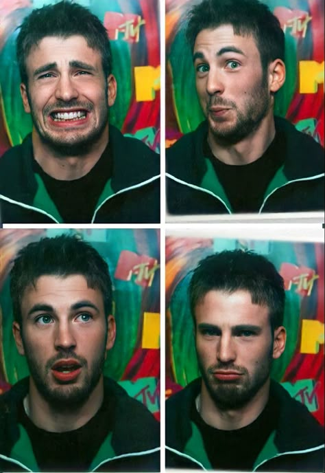 Chris Evans marvel superhero y2k young Chris Evans hot cute photo booth picture celebrity photos MTV early 2000s Chris Jamal Evans, Christopher Evans, Christopher Robert Evans, Marvel Men, Robert Evans, Chris Evans Captain America, Marvel Actors, I'm With The Band, Marvel Cast