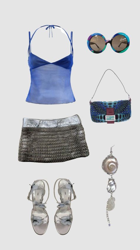 #outfit #inspo #shuffels #y2k Y2k Party Outfit, Ibiza Outfits, Y2k Party, Coachella Outfit, Summer Attire, Kpop Fashion Outfits, Lookbook Outfits, Spring Summer Outfits, Concert Outfit