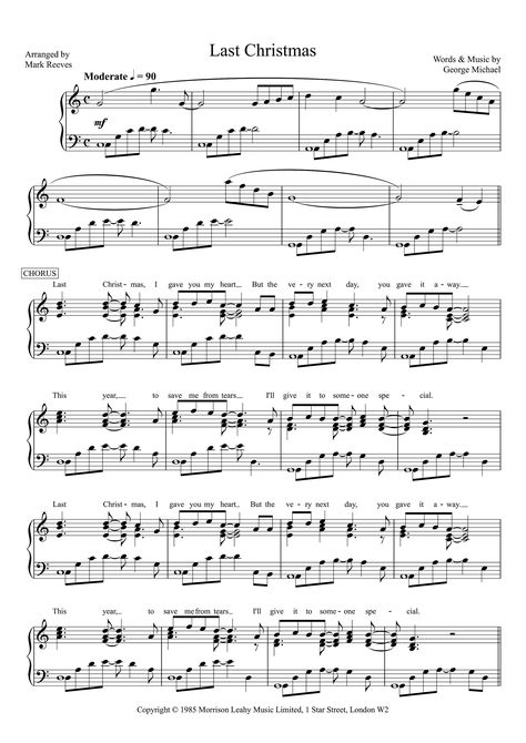 Last Christmas Piano Sheet Music, Intermediate Piano Sheet Music, Christmas Piano Sheet Music, Popular Piano Sheet Music, Piano Tutorials Songs, Music Printables, Popular Christmas Songs, Piano Chords Chart, Hymn Sheet Music