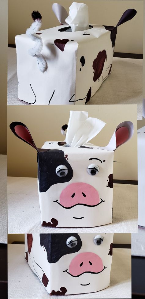 Tissue Box Decoration Ideas, Cardboard Tissue Box Diy, Tissue Box Project For School, Tissue Box Covers Diy Paper, Diy Tissue Box Cover Clay, Tissue Box Covers Diy, Tissue Box Book Character Project, Kleenex Box Crafts, Tissue Box Hacks